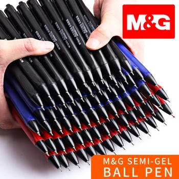 Химикалка химикалка за писане M & G полугелем 0,7 мм, черен/син/червен, икономична химикалка писалка за училище и за офис, подарък химикалка химикалка