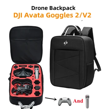 Чанта за съхранение с голям капацитет за раницата Avata Drone, черен калъф за DJI Avata зареден очила 2/V2, кутия за пътуване на открито, аксесоар