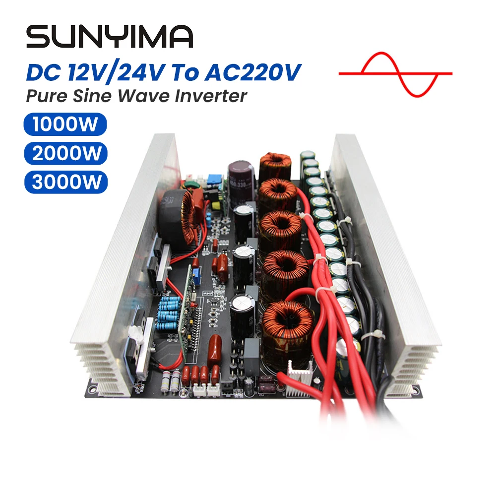 SUNYIMA Чиста Синусоидална Инвертор 1000w/2000 W/3000 W Трансформатор на Напрежение Печатна платка DC12V/24 към AC220V Домашен Автомобилен Преобразувател на Мощност . ' - ' . 0
