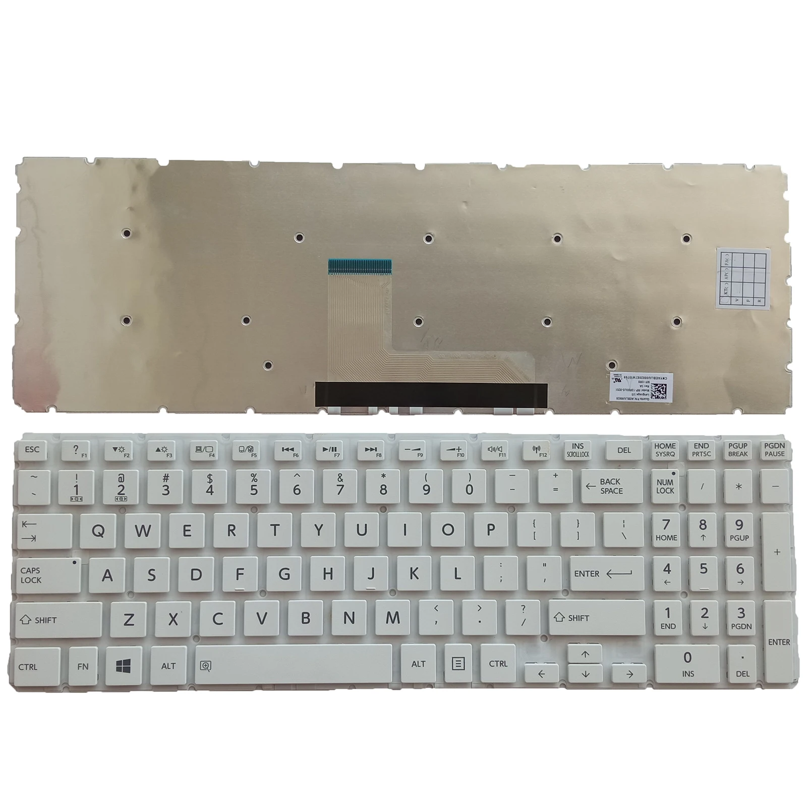 Лаптоп Toshiba Satellite L50-B L50D-B L50T-B L50t-C L55-C на Клавиатурата, Бяла САЩ . ' - ' . 0