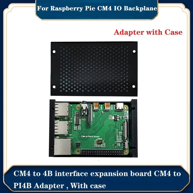 1 Комплект разширителни Адаптер + Метален Корпус + Комплект Вентилатори За Разширяване на интерфейса Raspberry Pie CM4 IO Backplane CM4 To 4B . ' - ' . 2