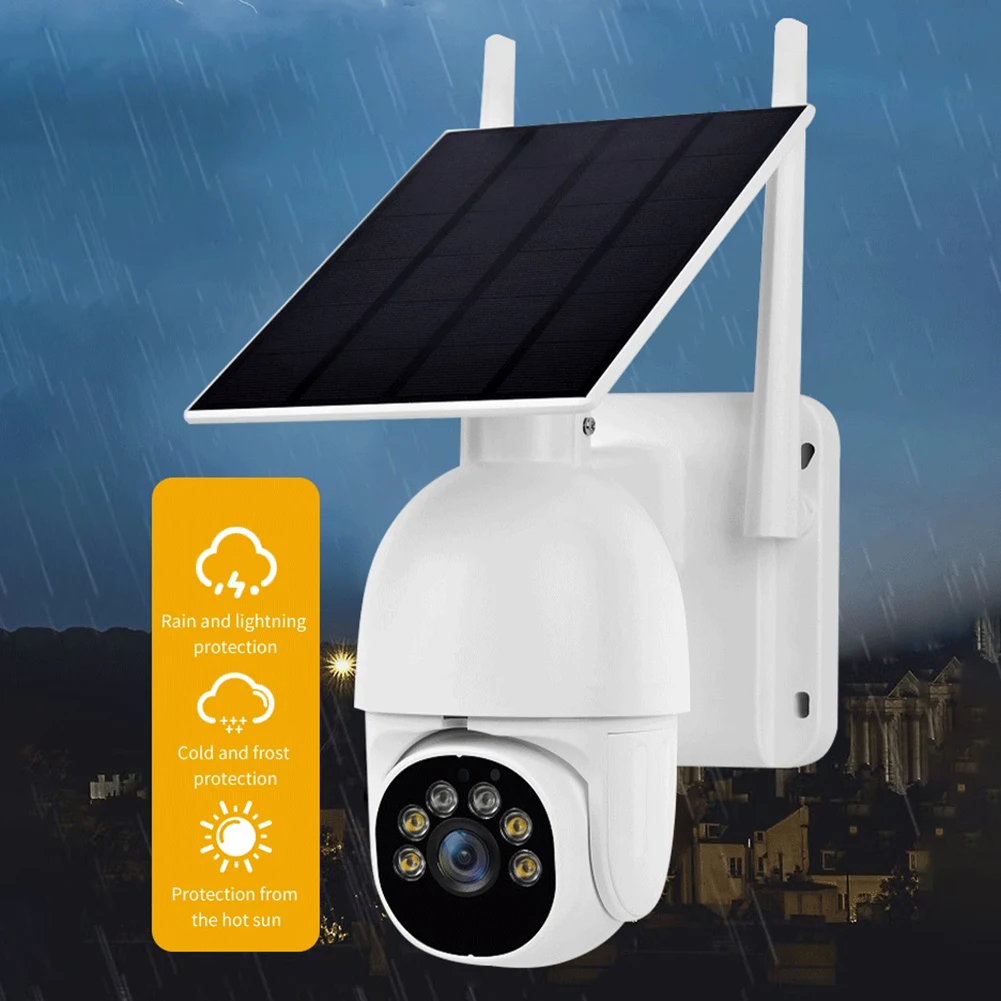 2K 4MP WiFi безжична външна IP камера 1080P PIR Камера за видео наблюдение с откриването на човек, на Слънчеви панели, камери за видеонаблюдение . ' - ' . 3